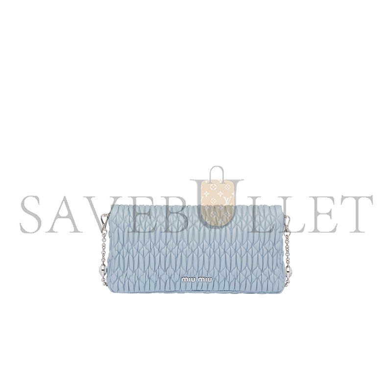 MIU MIU ICONIC CRYSTAL LEATHER BAG 5BD233 (28*14*3cm)